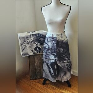 Tory Burch Rare nwt denim skirt from the Cat 🐈‍⬛️ Animal House limited edition